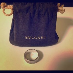 BVLGARI SILVER “SAVE THE CHILDREN” SCRIPT RING